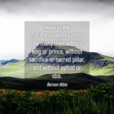 Picture 04 - Hosea 3:4 BSB - For the Israelites must live many days without - Bible Verse Picture