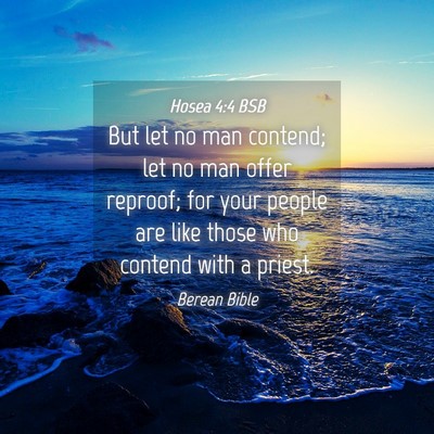 Picture 04 - Hosea 4:4 BSB - But let no man contend; let no man offer reproof; - Bible Verse Picture