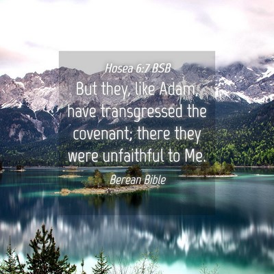 Picture 04 - Hosea 6:7 BSB - But they, like Adam, have transgressed the - Bible Verse Picture