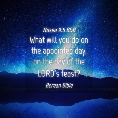 Picture 04 - Hosea 9:5 BSB - What will you do on the appointed day, on the day - Bible Verse Picture
