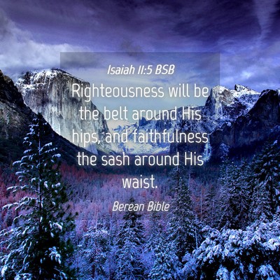 Picture 04 - Isaiah 11:5 BSB - Righteousness will be the belt around His hips, - Bible Verse Picture