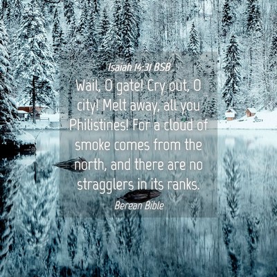 Picture 04 - Isaiah 14:31 BSB - Wail, O gate! Cry out, O city! Melt away, all you - Bible Verse Picture