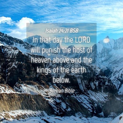 Picture 04 - Isaiah 24:21 BSB - In that day the LORD will punish the host of - Bible Verse Picture