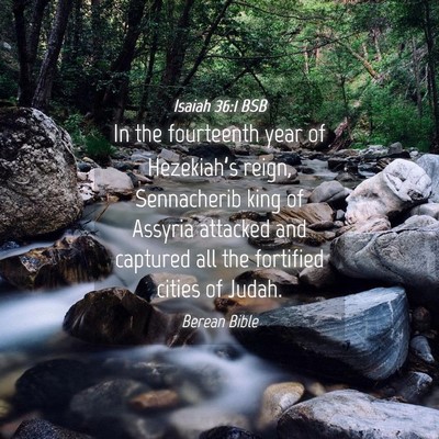 Picture 04 - Isaiah 36:1 BSB - In the fourteenth year of Hezekiah’s reign, - Bible Verse Picture