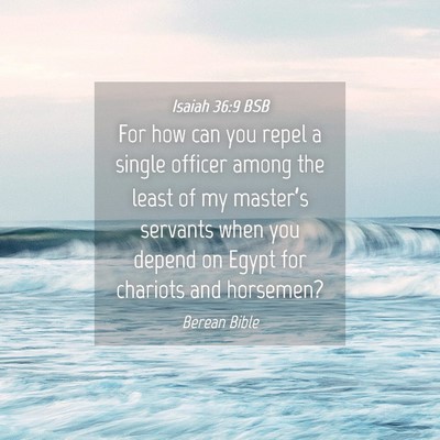 Picture 04 - Isaiah 36:9 BSB - For how can you repel a single officer among the - Bible Verse Picture