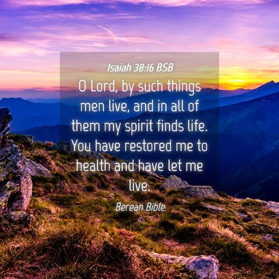 Picture 04 - Isaiah 38:16 BSB - O Lord, by such things men live, and in all of - Bible Verse Picture