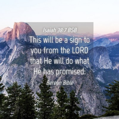 Picture 04 - Isaiah 38:7 BSB - This will be a sign to you from the LORD that He - Bible Verse Picture