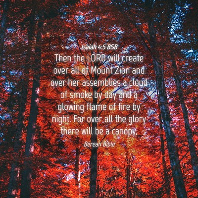 Picture 04 - Isaiah 4:5 BSB - Then the LORD will create over all of Mount Zion - Bible Verse Picture