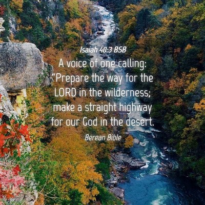 Picture 04 - Isaiah 40:3 BSB - A voice of one calling: “Prepare the way for - Bible Verse Picture
