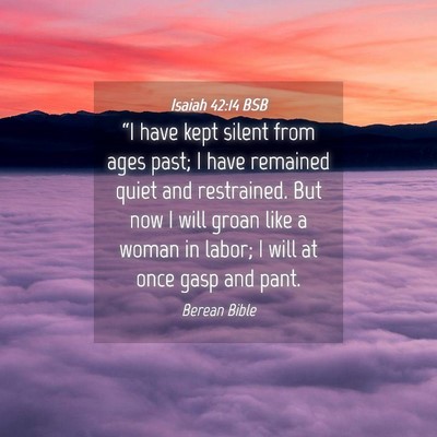 Picture 04 - Isaiah 42:14 BSB - “I have kept silent from ages past; I have - Bible Verse Picture