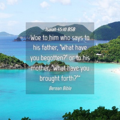 Picture 04 - Isaiah 45:10 BSB - Woe to him who says to his father, ‘What have - Bible Verse Picture