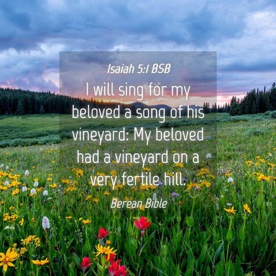 Picture 04 - Isaiah 5:1 BSB - I will sing for my beloved a song of his - Bible Verse Picture