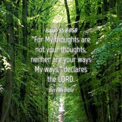 Picture 04 - Isaiah 55:8 BSB - “For My thoughts are not your thoughts, neither - Bible Verse Picture