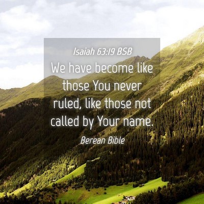 Picture 04 - Isaiah 63:19 BSB - We have become like those You never ruled, like - Bible Verse Picture