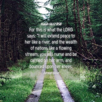Picture 04 - Isaiah 66:12 BSB - For this is what the LORD says: “I will extend - Bible Verse Picture