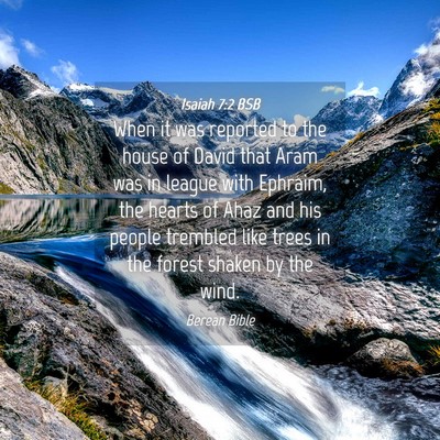 Picture 04 - Isaiah 7:2 BSB - When it was reported to the house of David that - Bible Verse Picture