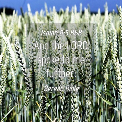 Picture 04 - Isaiah 8:5 BSB - And the LORD spoke to me - Bible Verse Picture