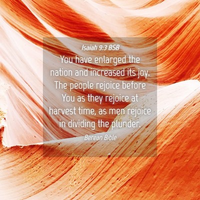 Picture 04 - Isaiah 9:3 BSB - You have enlarged the nation and increased its - Bible Verse Picture