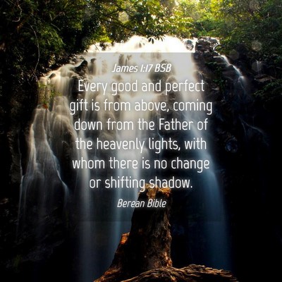 Picture 04 - James 1:17 BSB - Every good and perfect gift is from above, coming - Bible Verse Picture