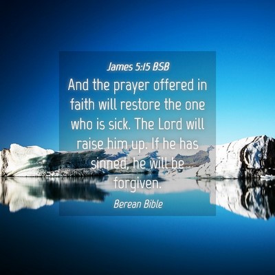 Picture 04 - James 5:15 BSB - And the prayer offered in faith will restore the - Bible Verse Picture