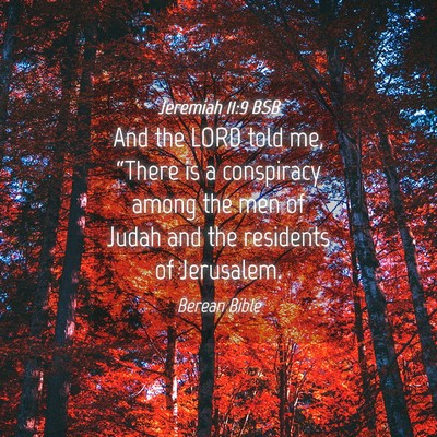 Picture 04 - Jeremiah 11:9 BSB - And the LORD told me, “There is a conspiracy - Bible Verse Picture