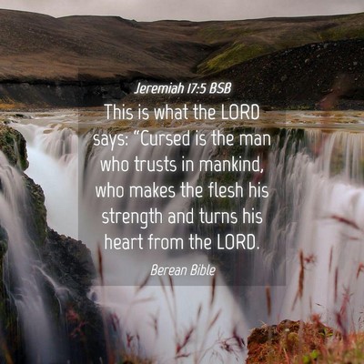 Picture 04 - Jeremiah 17:5 BSB - This is what the LORD says: “Cursed is the man - Bible Verse Picture