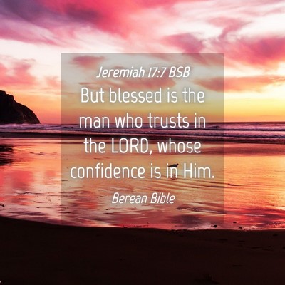 Picture 04 - Jeremiah 17:7 BSB - But blessed is the man who trusts in the LORD, - Bible Verse Picture