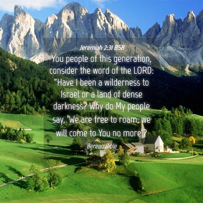 Picture 04 - Jeremiah 2:31 BSB - You people of this generation, consider the word - Bible Verse Picture