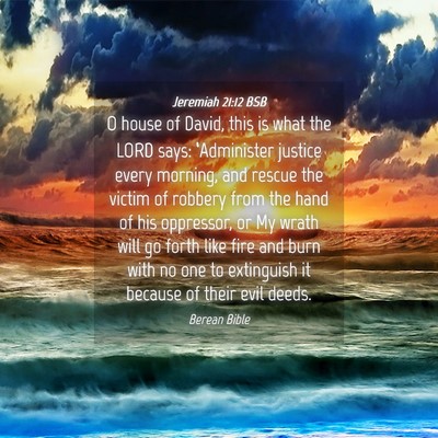 Picture 04 - Jeremiah 21:12 BSB - O house of David, this is what the LORD says: - Bible Verse Picture
