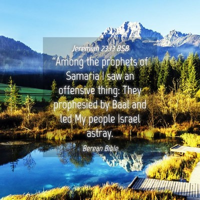 Picture 04 - Jeremiah 23:13 BSB - “Among the prophets of Samaria I saw an - Bible Verse Picture