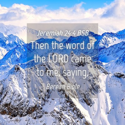 Picture 04 - Jeremiah 24:4 BSB - Then the word of the LORD came to me, - Bible Verse Picture
