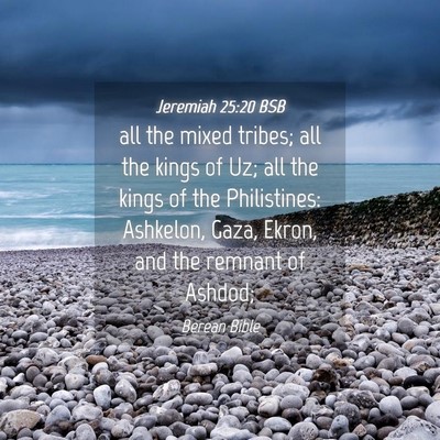 Picture 04 - Jeremiah 25:20 BSB - all the mixed tribes; all the kings of Uz; all - Bible Verse Picture