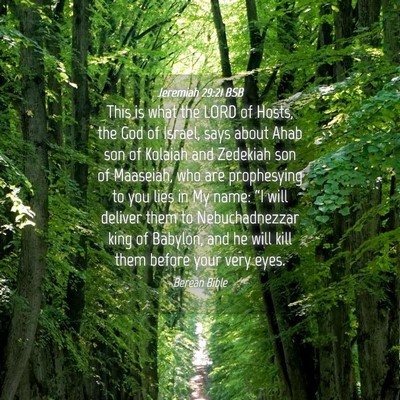 Picture 04 - Jeremiah 29:21 BSB - This is what the LORD of Hosts, the God of - Bible Verse Picture