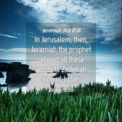 Picture 04 - Jeremiah 34:6 BSB - In Jerusalem, then, Jeremiah the prophet relayed - Bible Verse Picture