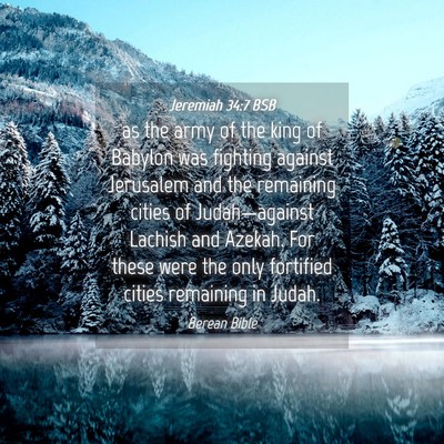 Picture 04 - Jeremiah 34:7 BSB - as the army of the king of Babylon was fighting - Bible Verse Picture