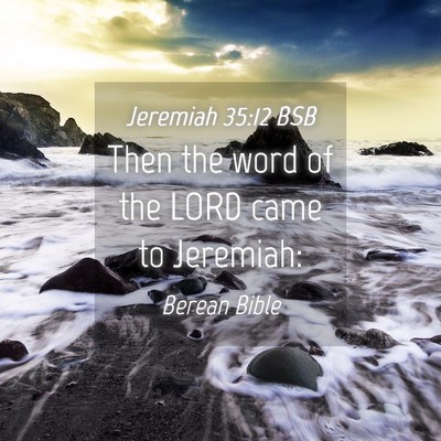 Picture 04 - Jeremiah 35:12 BSB - Then the word of the LORD came to - Bible Verse Picture
