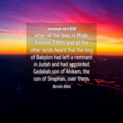 Picture 04 - Jeremiah 40:11 BSB - When all the Jews in Moab, Ammon, Edom, and all - Bible Verse Picture