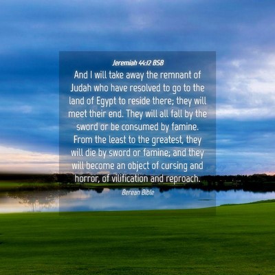 Picture 04 - Jeremiah 44:12 BSB - And I will take away the remnant of Judah who - Bible Verse Picture