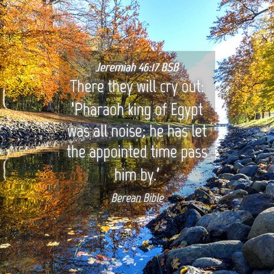 Picture 04 - Jeremiah 46:17 BSB - There they will cry out: ‘Pharaoh king of Egypt - Bible Verse Picture