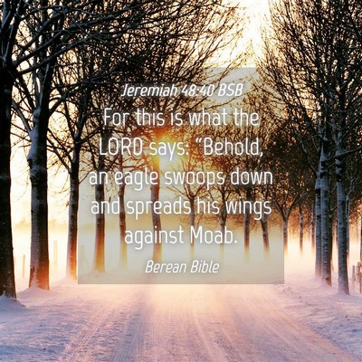 Picture 04 - Jeremiah 48:40 BSB - For this is what the LORD says: “Behold, an - Bible Verse Picture