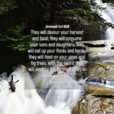 Picture 04 - Jeremiah 5:17 BSB - They will devour your harvest and food; they will - Bible Verse Picture