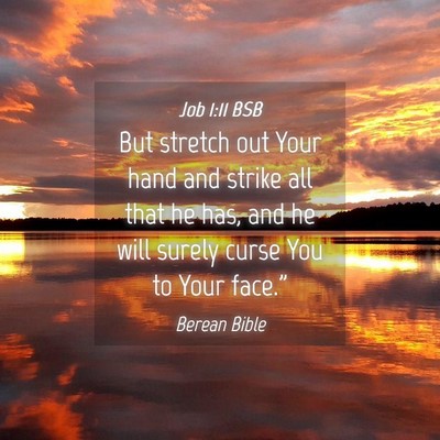 Picture 04 - Job 1:11 BSB - But stretch out Your hand and strike all that he - Bible Verse Picture