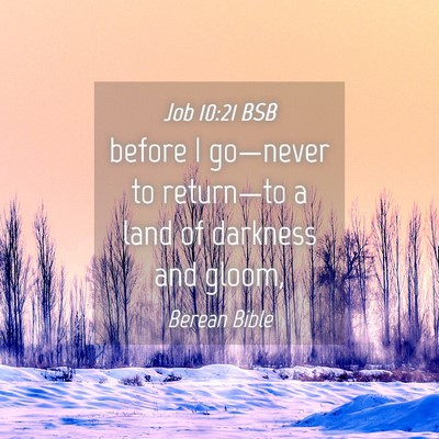 Picture 04 - Job 10:21 BSB - before I go—never to return—to a land of - Bible Verse Picture