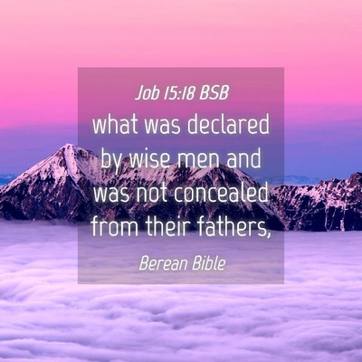 Picture 04 - Job 15:18 BSB - what was declared by wise men and was not - Bible Verse Picture