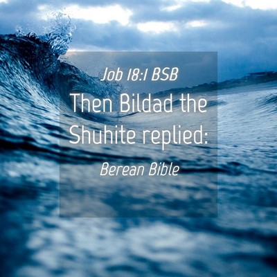Picture 04 - Job 18:1 BSB - Then Bildad the Shuhite - Bible Verse Picture