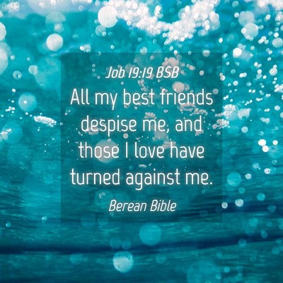 Picture 04 - Job 19:19 BSB - All my best friends despise me, and those I love - Bible Verse Picture