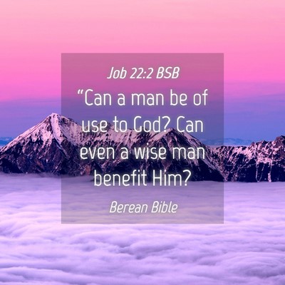 Picture 04 - Job 22:2 BSB - “Can a man be of use to God? Can even a wise - Bible Verse Picture