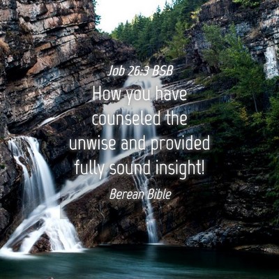 Picture 04 - Job 26:3 BSB - How you have counseled the unwise and provided - Bible Verse Picture