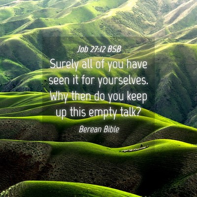 Picture 04 - Job 27:12 BSB - Surely all of you have seen it for yourselves. - Bible Verse Picture