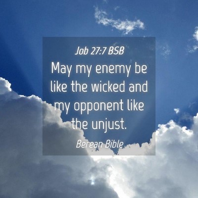 Picture 04 - Job 27:7 BSB - May my enemy be like the wicked and my opponent - Bible Verse Picture